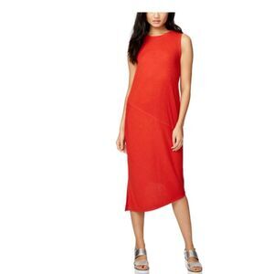 NWT Rachel Rachel Roy July Dress in Lava Ribbed Stretch Asymmetic Hem Size XXL